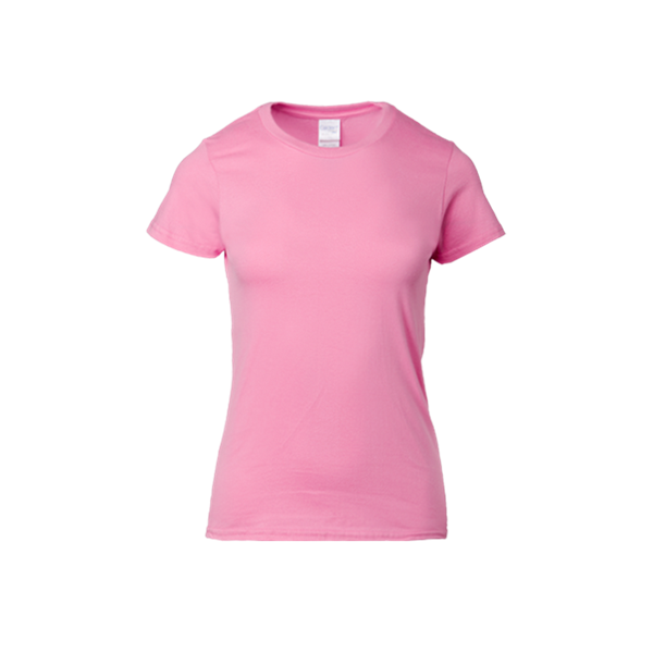 Gildan Premium Cotton Ladies Round Neck Tee in azalea