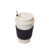 Lightweight, BPA-free coffee cup with a straw and lid, designed for sustainability and everyday use, made from wheat fiber.