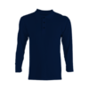 Honeycomb Long-Sleeves Polo Tee HC09 in navy