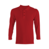 Honeycomb Long-Sleeves Polo Tee HC09 in red