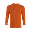 Honeycomb Long-Sleeves Polo Tee HC09 in orange