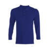 Honeycomb Long-Sleeves Polo Tee HC09 in royal