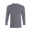 Honeycomb Long-Sleeves Polo Tee HC09 in ash grey