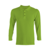 Honeycomb Long-Sleeves Polo Tee HC09 in lime