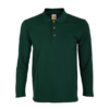 Honeycomb Long-Sleeves Polo Tee HC09 in forest green