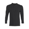 Honeycomb Long-Sleeves Polo Tee HC09 in dark grey melange