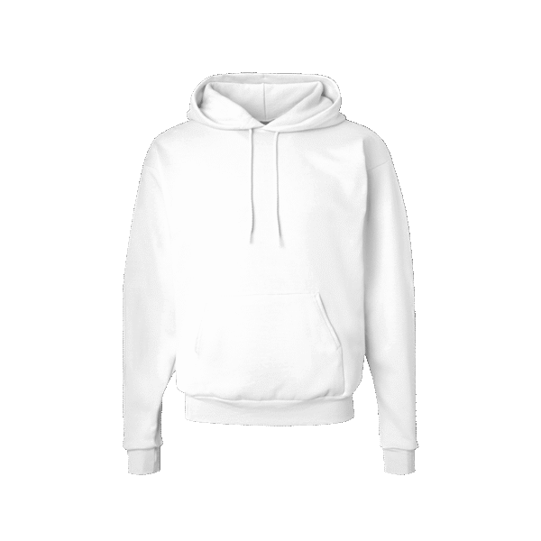 white hooded sweatshirt singapore front view gildan 88500