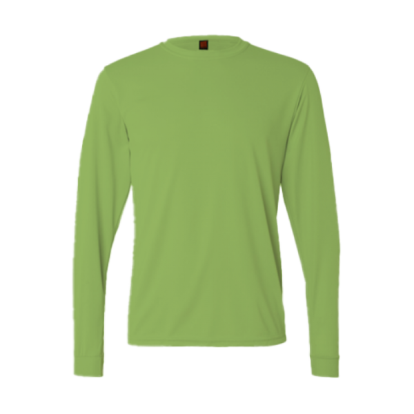 Breeze Unisex Long Sleeve Tee QD54 in lime green