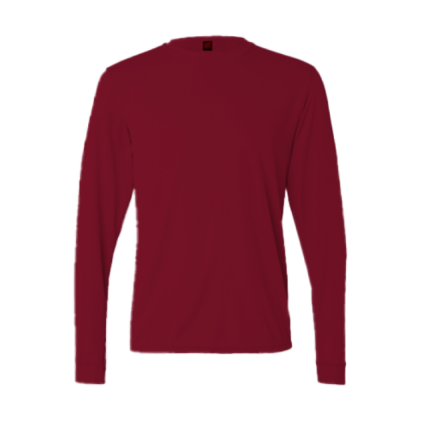 Breeze Unisex Long Sleeve Tee QD54 in maroon