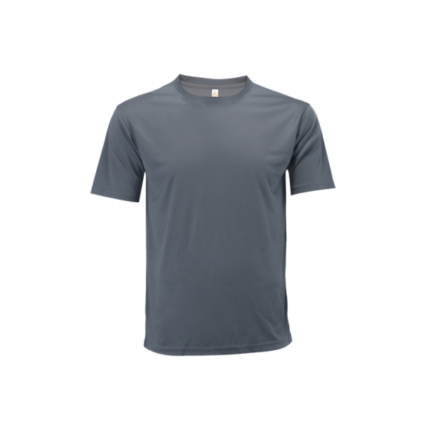 Unisex Microfibre Mini Eyelet Tee QD72 in dark grey