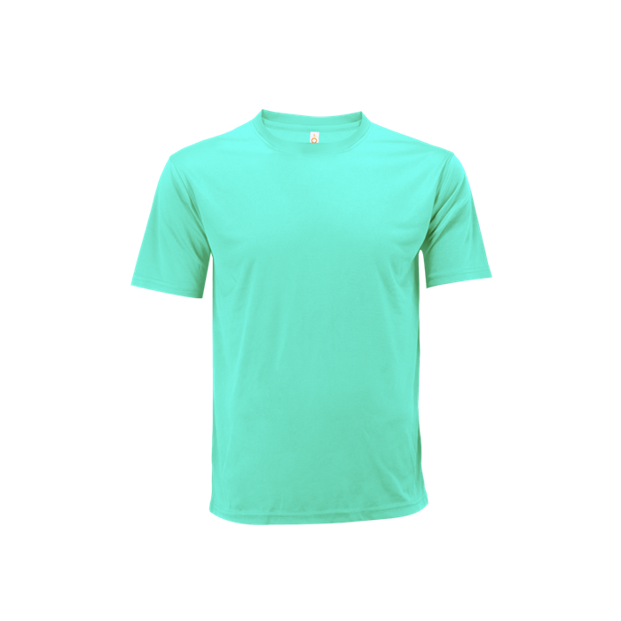 Unisex Microfibre Mini Eyelet Tee QD72 in tiffany blue