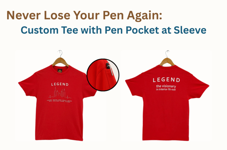 Custom Tee with Pen Pocket Sleeve