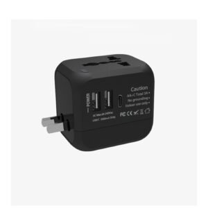 MC804 TRAVEL ADAPTOR – 2 USB + 1 TYPE-C PORT – 3.0A FAST CHARGE