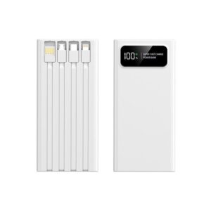 QC-309 QUICKPOWER – 10000mAh SUPER QUICK CHARGE QC3.0 – PD22.5W – 4 X BUILT IN CABLE