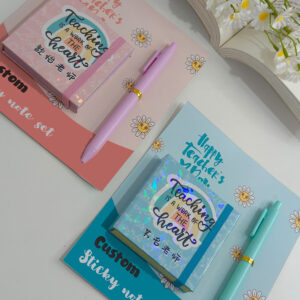 Personalized Teacher’s Day Gift Set – Sticky Note with Pen (FGS02)