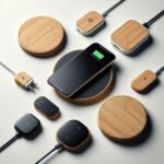 Custom wireless chargers including charging pads and stands with company logos