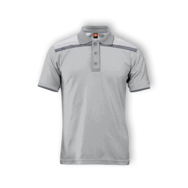 grey QuipCraze interlock polo shirt Singapore with eco dye and short sleeves