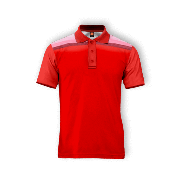 red QuipCraze interlock polo shirt Singapore with eco dye and short sleeves
