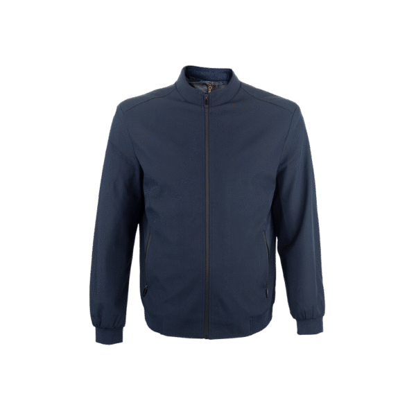 Navy Harmonex EJ03 full zip unisex bomber jacket in polyester