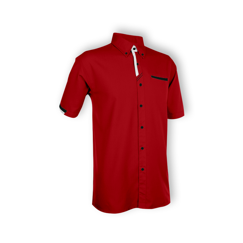 StriveWear F126 unisex short sleeve corporate shirt in red