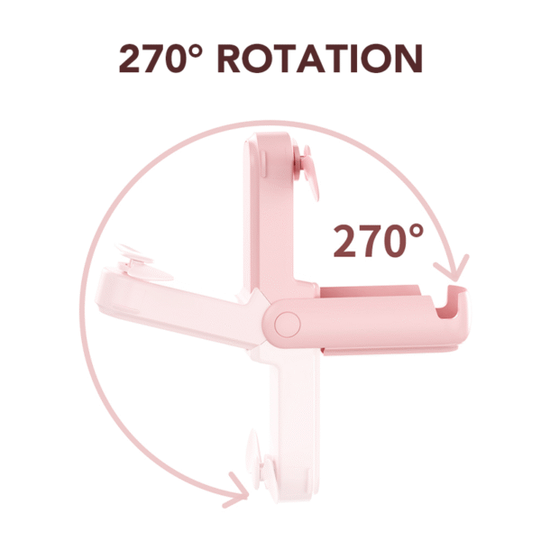 Foldable mini fan torch in white with mirror and phone stand - rotation