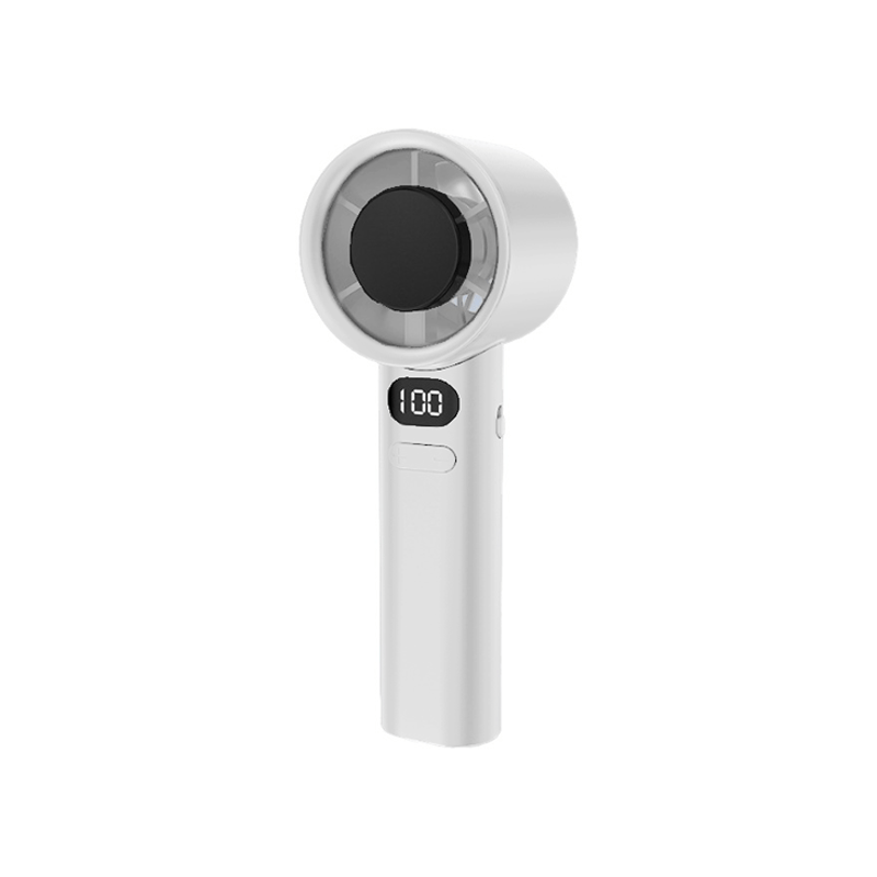 Typhoon handheld fan in white with long-lasting battery