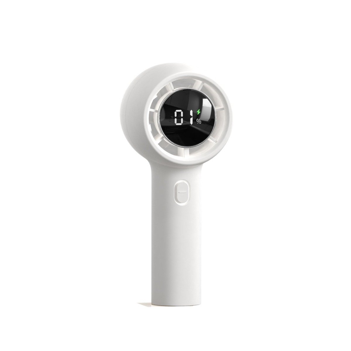 Handheld turbo fan in white with 5-speed design