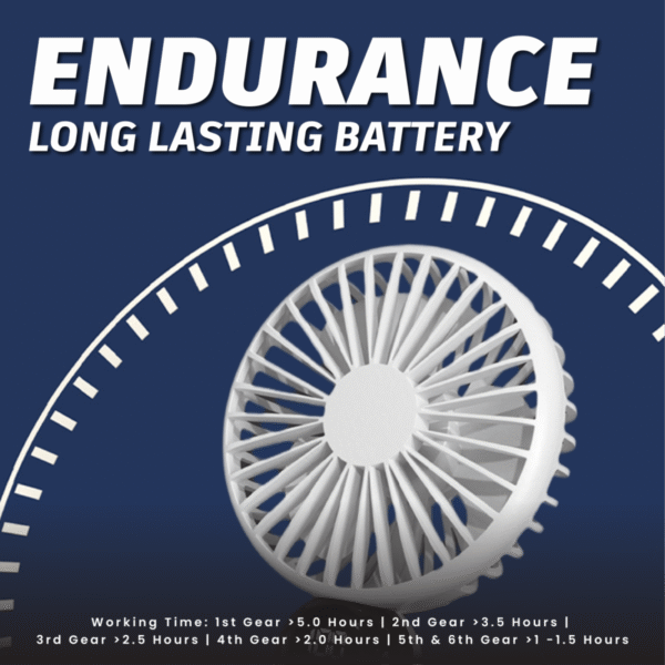 Phone stand handheld fan in white with foldable design - endurance