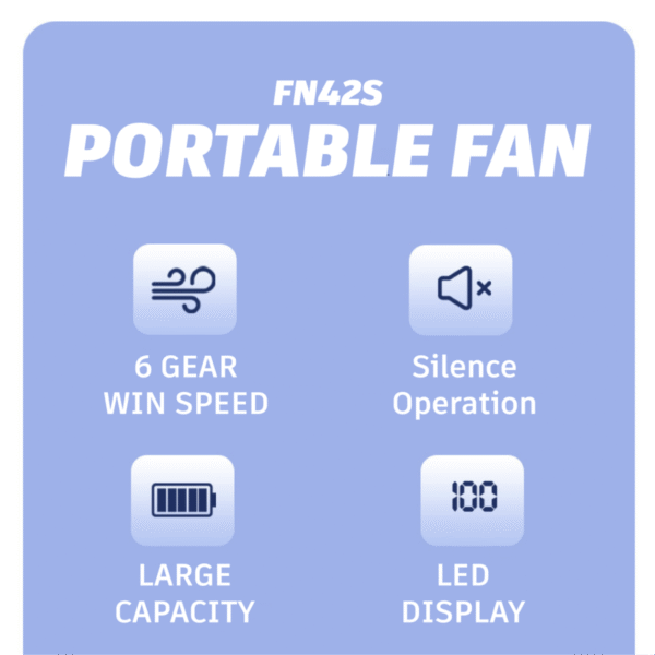 Phone stand handheld fan in white with foldable design - portable fan