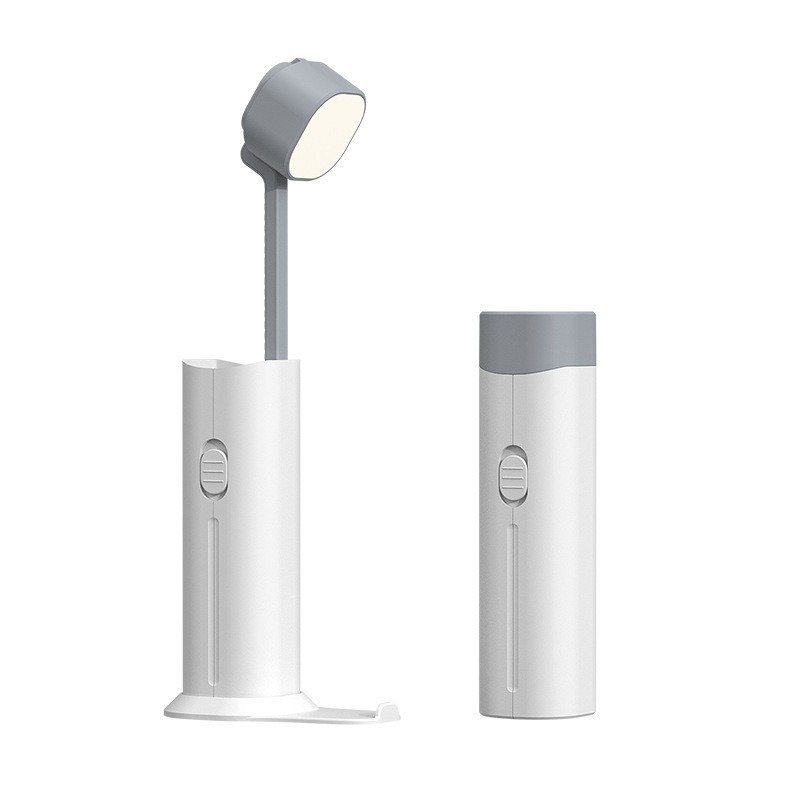 LED lamp powerbank in white with torch and mobile stand