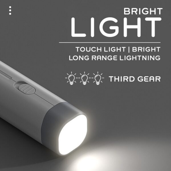 LED lamp powerbank in white with torch and mobile stand - light