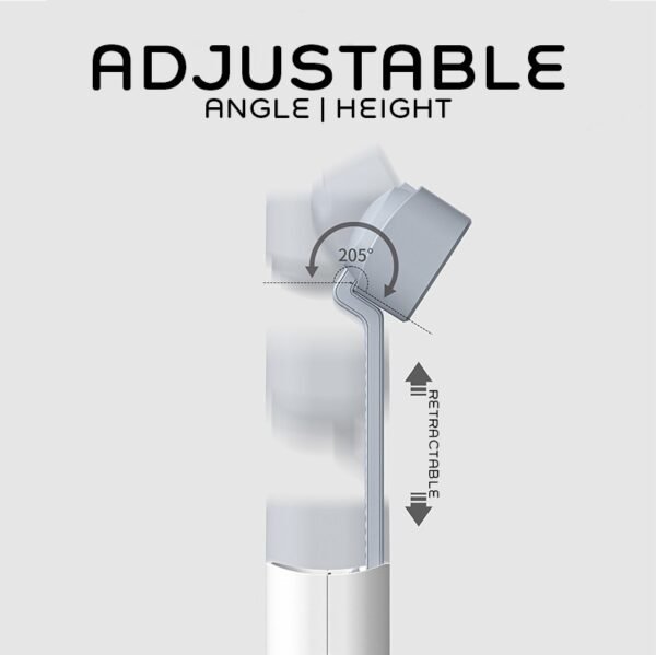 LED lamp powerbank in white with torch and mobile stand - adjustment