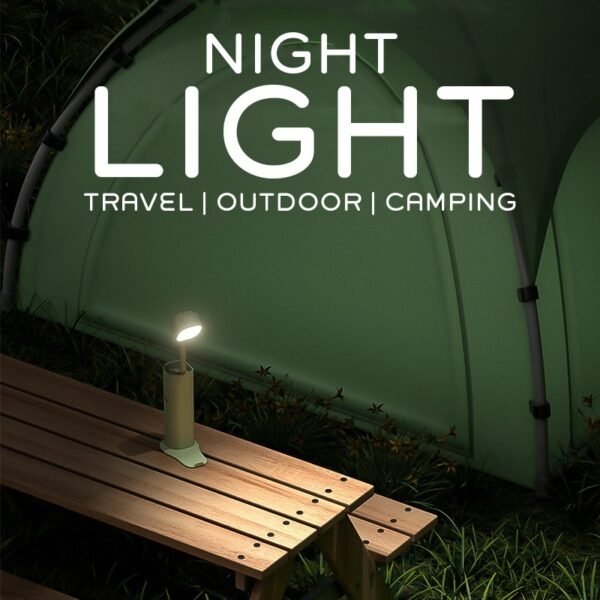 LED lamp powerbank in white with torch and mobile stand - night light