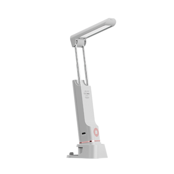Torch table lamp powerbank in white with mobile stand and USB output