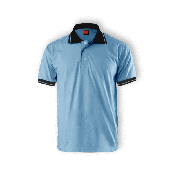 blue PuddleJoy TC polo tee Singapore in eco-dyed 190GSM fabric