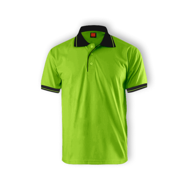 lime PuddleJoy TC polo tee Singapore in eco-dyed 190GSM fabric
