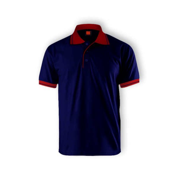 navy PuddleJoy TC polo tee Singapore in eco-dyed 190GSM fabric