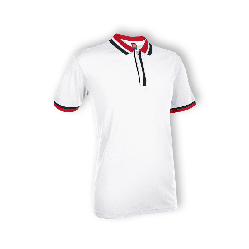 white Fuzzify 190GSM polo tee Singapore in eco-dyed fabric with short sleeves