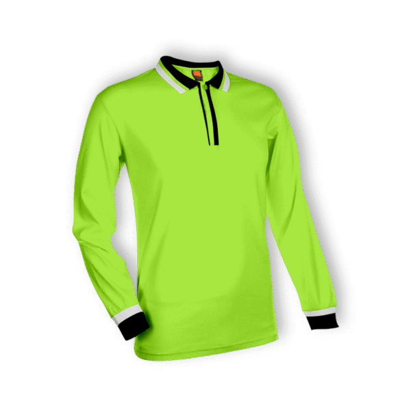 lime CozyCraze long sleeve polo tee Singapore in eco-dyed fabric