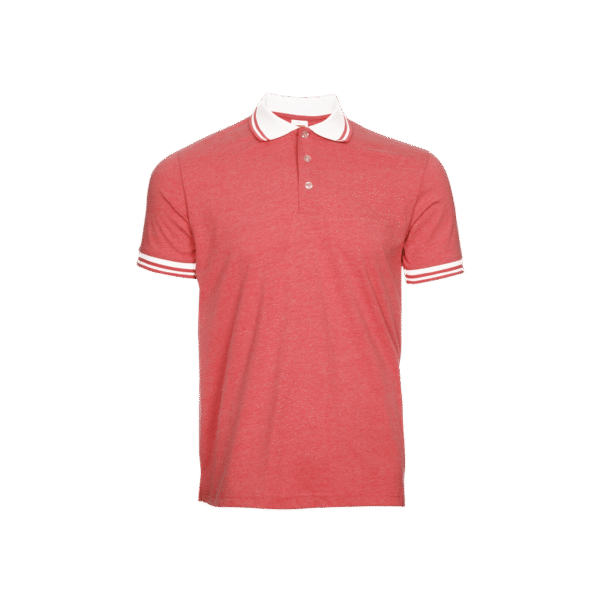 Red WittyFit breathable polo tee Singapore in lightweight eco-dyed fabric
