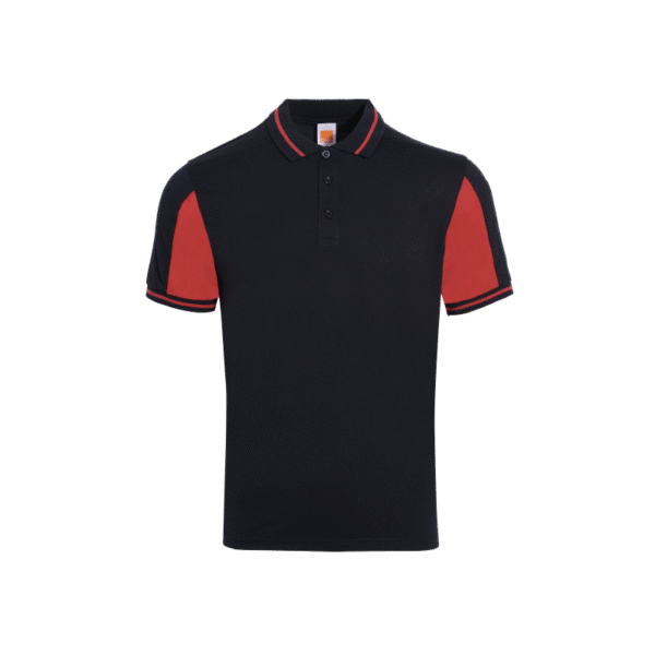 Black WhimsiTee lightweight polo tee Singapore with short sleeves and eco dye