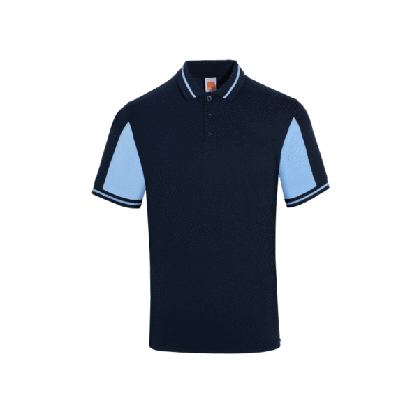 Navy WhimsiTee lightweight polo tee Singapore with short sleeves and eco dye