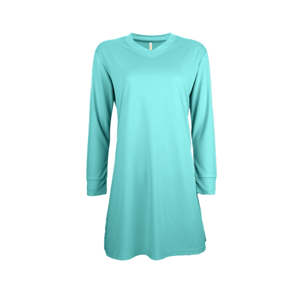 tiffany-blue AscendWear long sleeve Muslimah shirt Singapore in quick-dry eco fabric