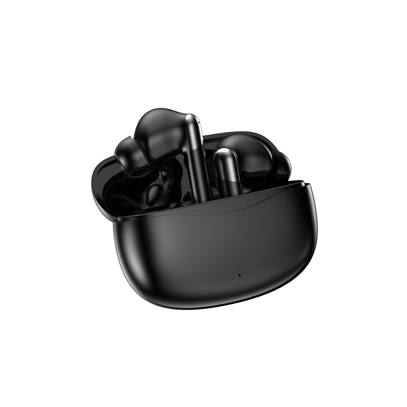 In ear TWS earphone in black with charging case