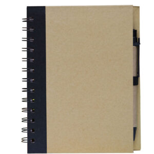 EC03 – A5 Eco Notebook with Pen – Recycled Kraft Cover