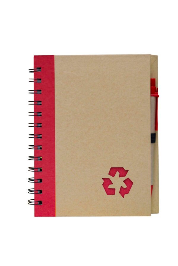 ec0405_Corporate Eco Notebook with Pen_red