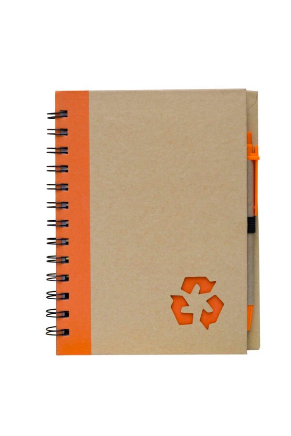 ec0407_Corporate Eco Notebook with Pen_orange