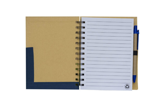 Eco Notebook with Pen Singapore EC05 and recycled kraft cover_inner_view