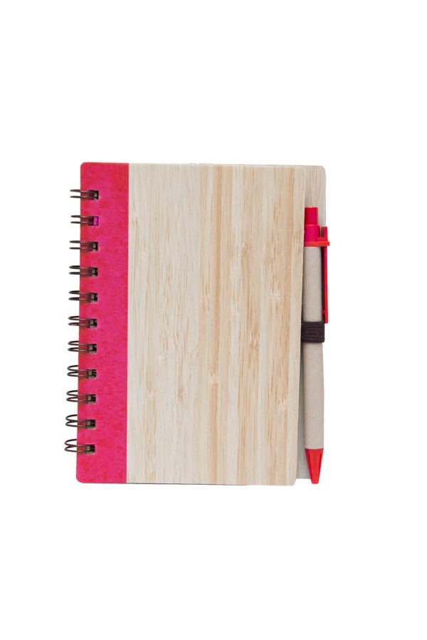 ec0705_Bamboo Notebook with Pen_red