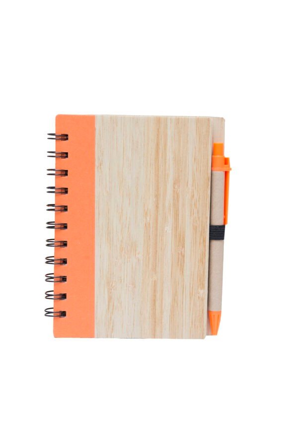 ec0707_Bamboo Notebook with Pen_orange